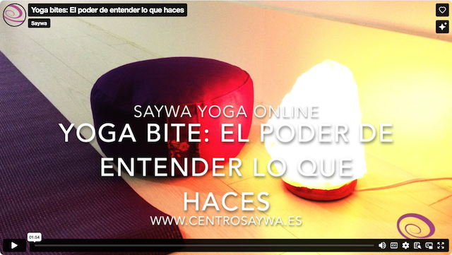 Yoga bites: El poder de entender lo que haces